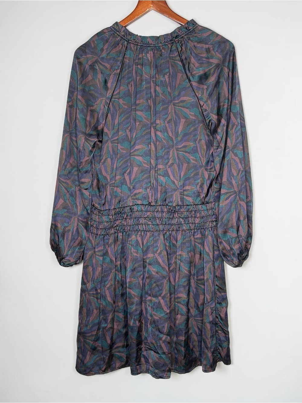 NWOT Velvet by Graham & Spencer Maine Drop-Waist Mini Dress Sonoma Print Size M - Picture 6 of 13